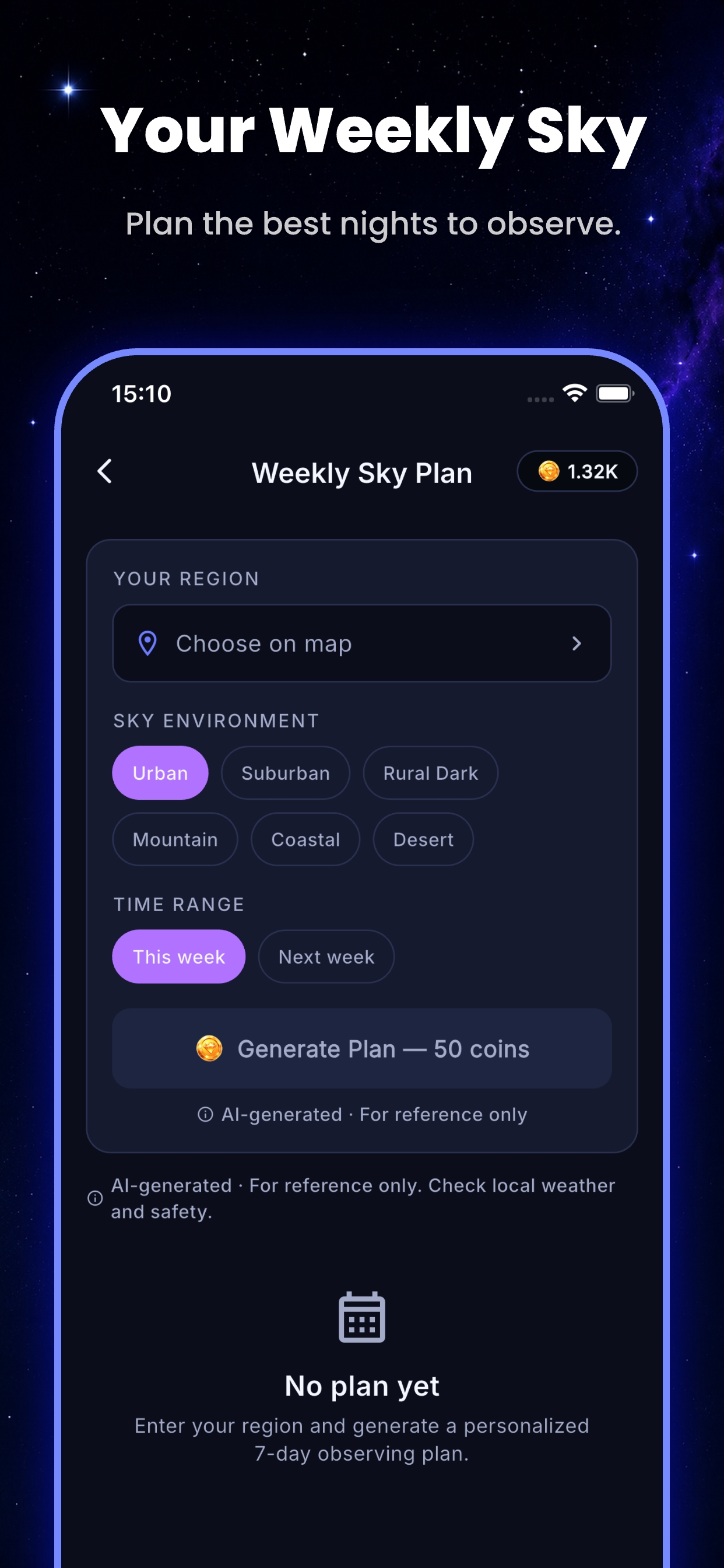 Meteor Shower calendar